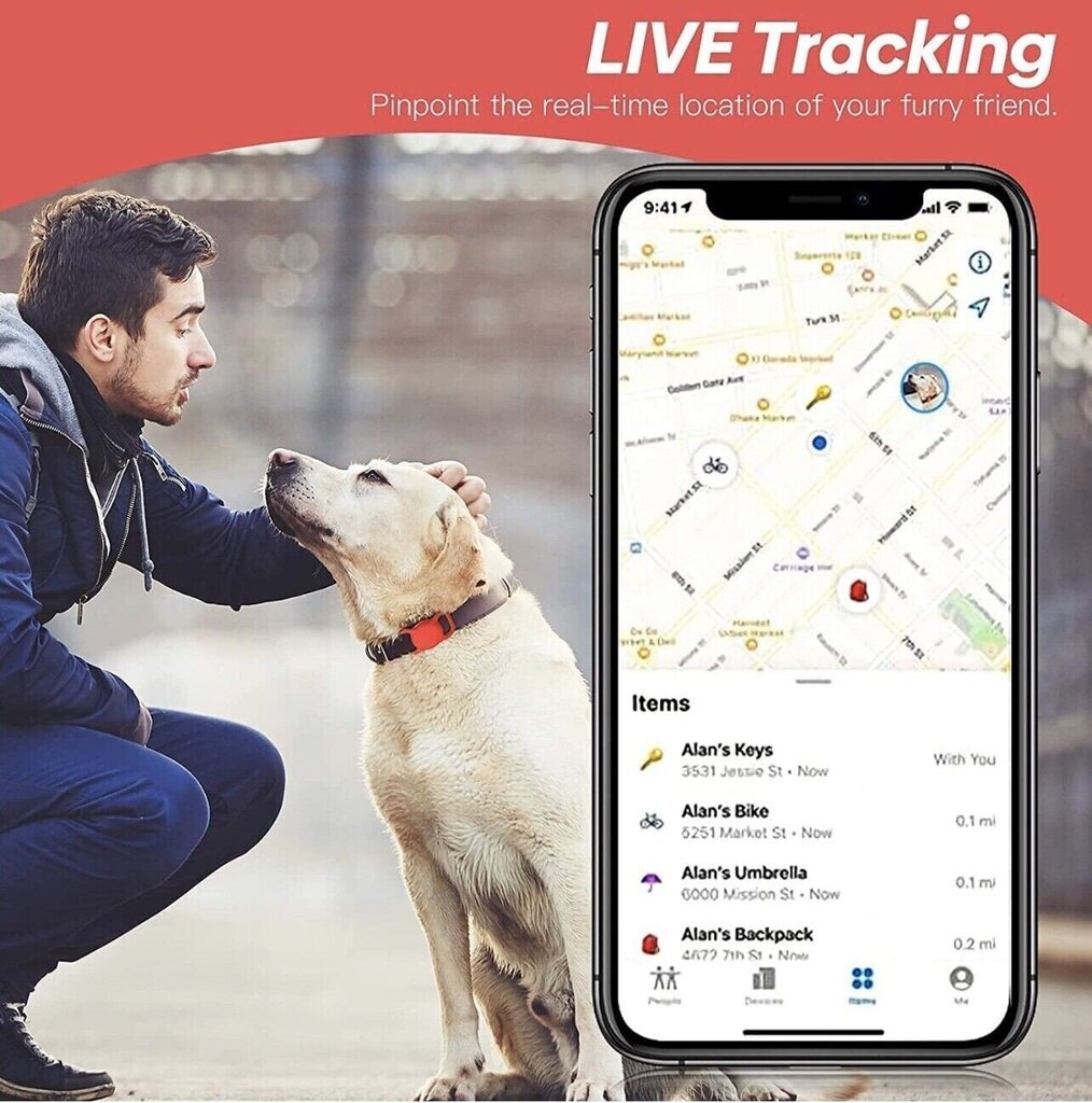 Silikona Airtag turētājs kaķu vai suņu apkaklei, oranžs цена и информация | Apkakles, siksnas suņiem | 220.lv