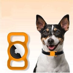 Силиконовый держатель "Airtag" для ошейника кошки или собаки (оранжевый) цена и информация | Ошейники, подтяжки для собак | 220.lv