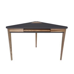 Stūra galds Ashme, 114x85x85cm, pelēks цена и информация | Компьютерные, письменные столы | 220.lv