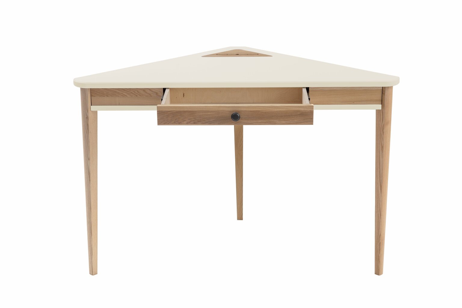 Stūra galds Ashme, 114x85x85 cm, bēšs cena un informācija | Datorgaldi, rakstāmgaldi, biroja galdi | 220.lv