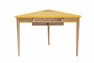 Stūra galds Ashme, 114x85x85 cm, dzeltens cena un informācija | Datorgaldi, rakstāmgaldi, biroja galdi | 220.lv