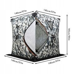 Makšķerēšanas telts WhiteDream2 021, 145x145x165 cm, balta/pelēka цена и информация | Палатки | 220.lv