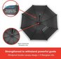 Ergonauts lietussargs, 157cm, melns цена и информация | Lietussargi sievietēm | 220.lv