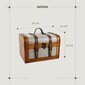 Koka lāde Brynnberg, 28 x 20 x 19 cm, balta/brūna cena un informācija | Veļas grozi un mantu uzglabāšanas kastes | 220.lv