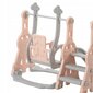 4in1 slidkalniņš, bērnu šūpoles ar basketbola statīvu, rozā cena un informācija | Slidkalniņi, kāpšanas konstruktori | 220.lv