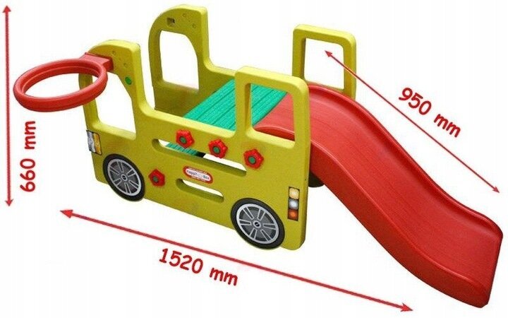 Rotaļlaukuma autobuss 4in1 3Toysm cena un informācija | Slidkalniņi, kāpšanas konstruktori | 220.lv