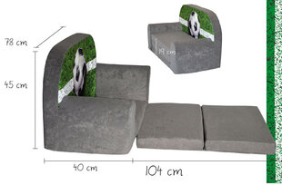 Детский диван Fortisline, серое цена и информация | Детские диваны, кресла | 220.lv