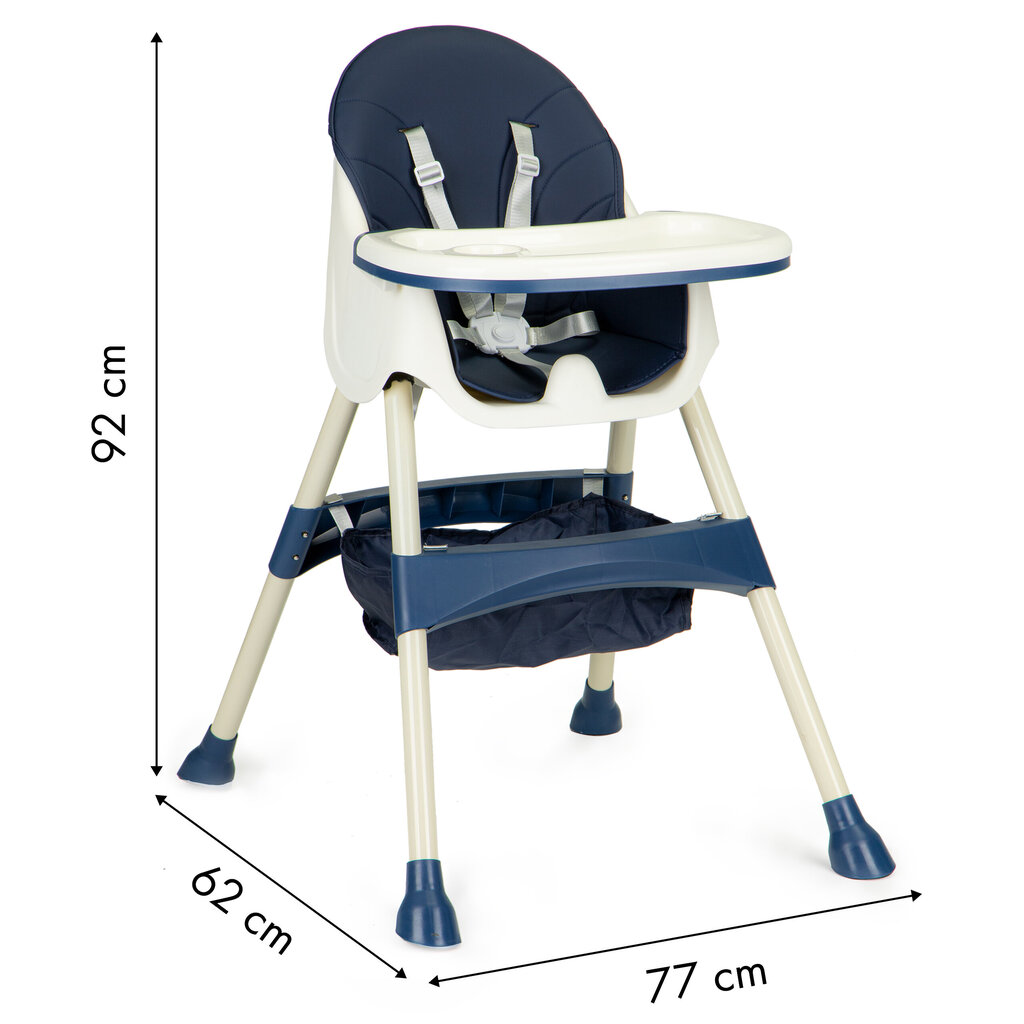 Bērnu barošanas krēsls 2in1, white, 92x62x77 cm. цена и информация | Barošanas krēsli | 220.lv