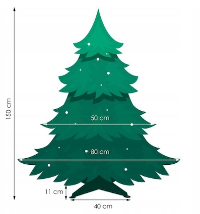 Mākslīgā Ziemassvētku eglīte Kaukāza egle Springos CT0080, 150 cm cena un informācija | Mākslīgās egles, vainagi, statīvi | 220.lv