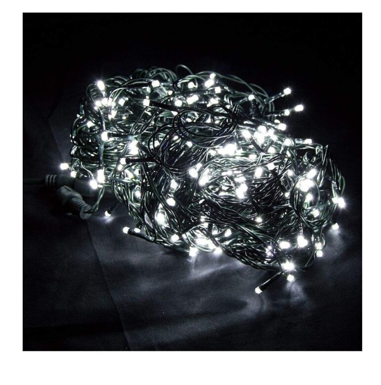 Ziemassvētku vītne, 200 LED, 15 m cena un informācija | Ziemassvētku lampiņas, LED virtenes | 220.lv