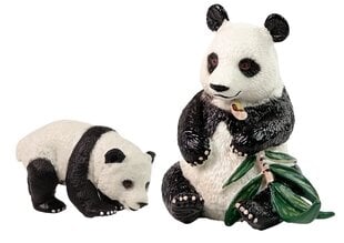 Pandas figūriņu komplekts ar mazulīti Lean Toys, 2 gab. cena un informācija | Rotaļlietas meitenēm | 220.lv