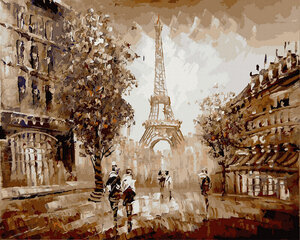 Glezna pēc cipariem Atmiņas par Parīzi, 40x50 cm cena un informācija | Gleznas pēc numuriem | 220.lv