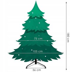 Mākslīgā Ziemassvētku eglīte Springos CT0156, 180 cm cena un informācija | Mākslīgās egles, vainagi, statīvi | 220.lv