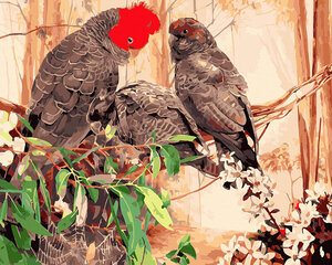 Glezna pēc cipariem Putniņi, 40x50 cm cena un informācija | Gleznas pēc numuriem | 220.lv