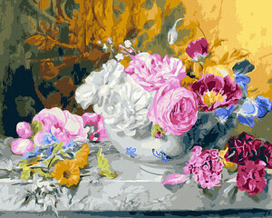 Glezna pēc cipariem Trauslie ziedi, 40x50 cm cena un informācija | Gleznas pēc numuriem | 220.lv