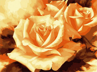 Glezna pēc cipariem Dzeltenās rozes, 40x50 cm cena un informācija | Gleznas pēc numuriem | 220.lv