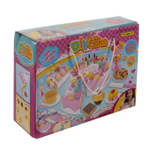 Dzimšanas dienas kūka, komplekts 75 gab цена и информация | Rotaļlietas meitenēm | 220.lv