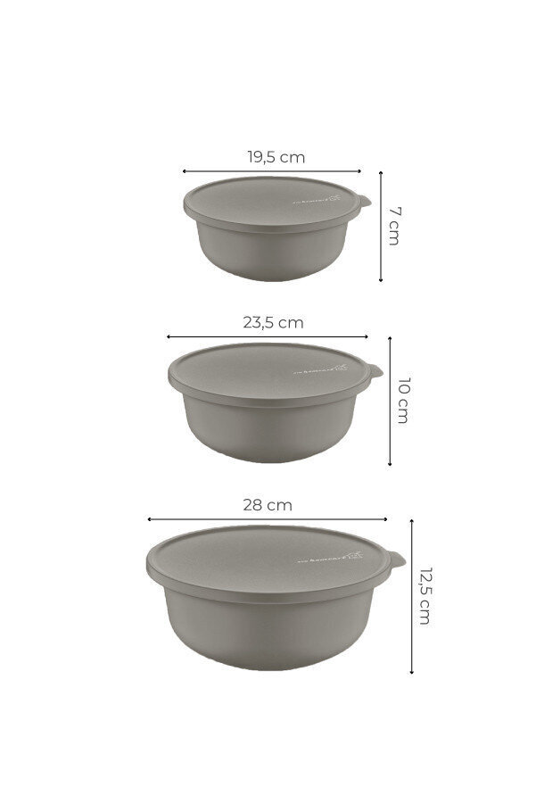 Hermia plastmasas trauku komplekts Alesta, 3 gab. цена и информация | Trauki pārtikas uzglabāšanai | 220.lv