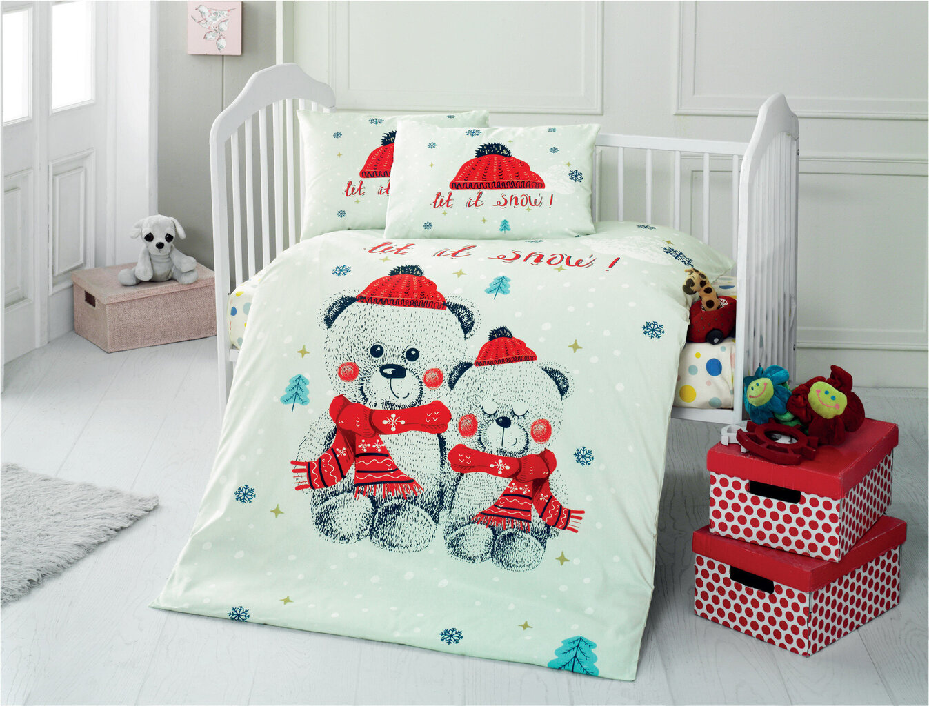 Bērnu gultasveļas komplekts Snow, 100x150 cm, 4 daļas цена и информация | Bērnu gultas veļa | 220.lv