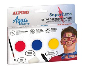 Grima komplekts Alpino Superhero Aqua make-up 3 krāsas, 1 gab. цена и информация | Косметика для мам и детей | 220.lv