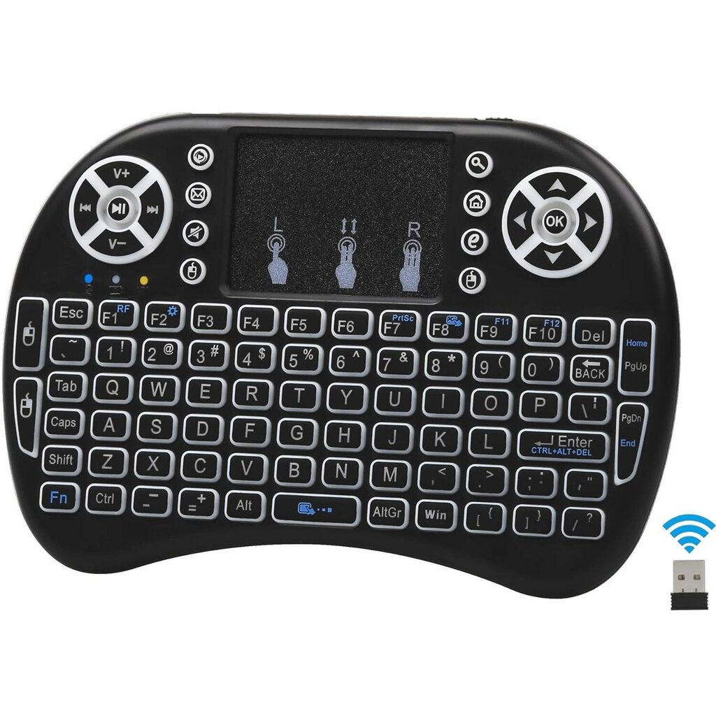 Mini bezvadu portatīvā tastatūra BlackBird ar Wifi, melna цена и информация | Klaviatūras | 220.lv