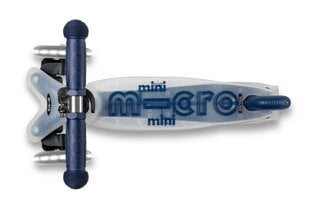 Trīsriteņu skrejritenis Micro Mini Deluxe Flux LED, zils цена и информация | Самокаты | 220.lv