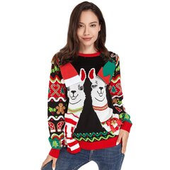 Ziemassvētku džemperis, lamas cena un informācija | Sieviešu džemperi | 220.lv