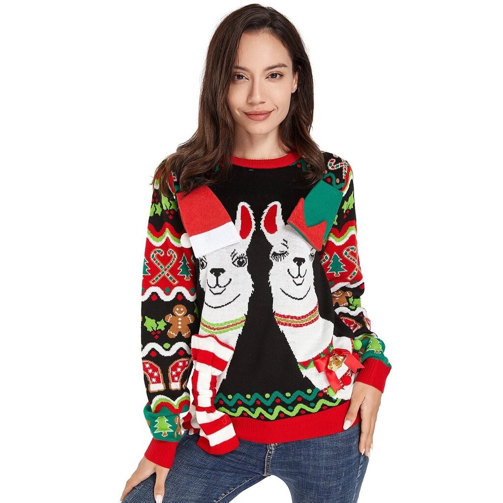 Ziemassvētku džemperis, lamas цена и информация | Sieviešu džemperi | 220.lv