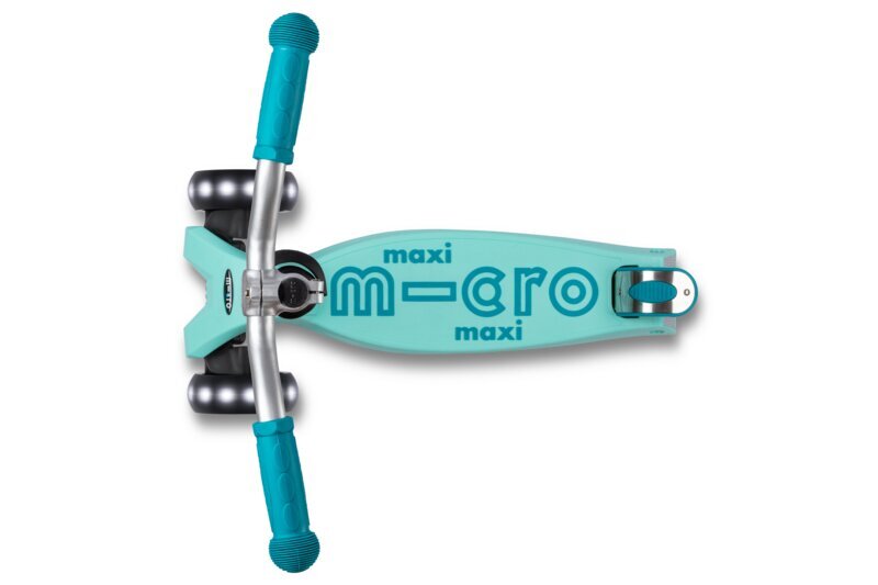 Trīsriteņu skrejritenis Micro Maxi Deluxe Pro LED, zils цена и информация | Skrejriteņi | 220.lv