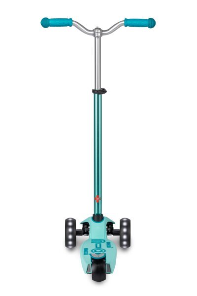 Trīsriteņu skrejritenis Micro Maxi Deluxe Pro LED, zils цена и информация | Skrejriteņi | 220.lv
