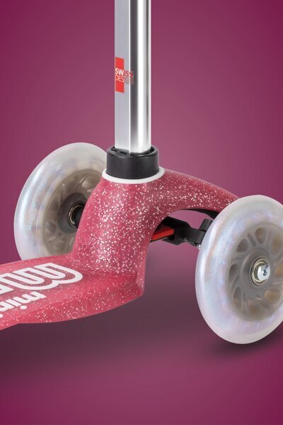 Trīsriteņu skrejritenis Micro Mini Deluxe Fairy Glitter LED, rozā цена и информация | Skrejriteņi | 220.lv