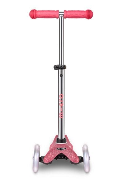 Trīsriteņu skrejritenis Micro Mini Deluxe Fairy Glitter LED, rozā cena un informācija | Skrejriteņi | 220.lv