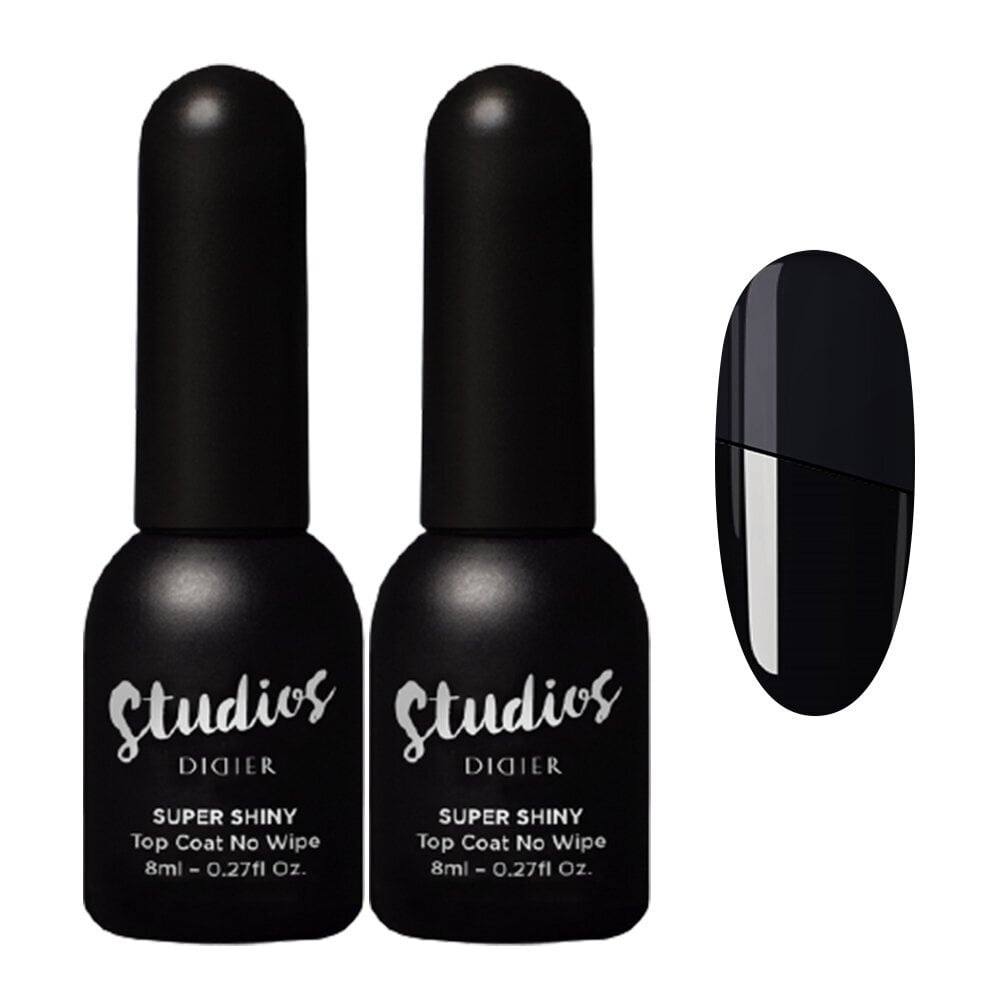 Komplekts Top Coat Studios Didier, Super Shiny, 2 gab.x 8ml cena un informācija | Nagu lakas, stiprinātāji | 220.lv