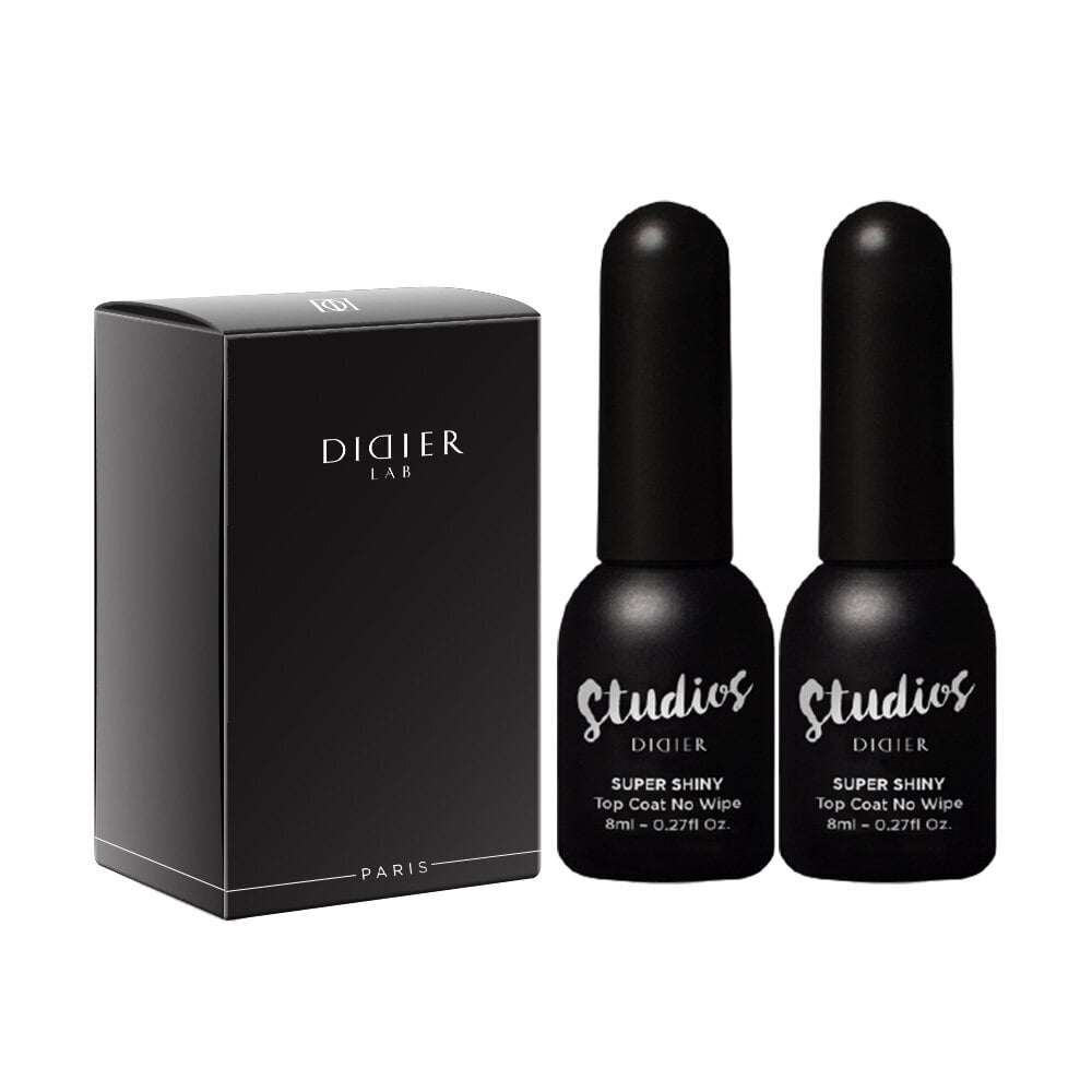 Komplekts Top Coat Studios Didier, Super Shiny, 2 gab.x 8ml цена и информация | Nagu lakas, stiprinātāji | 220.lv