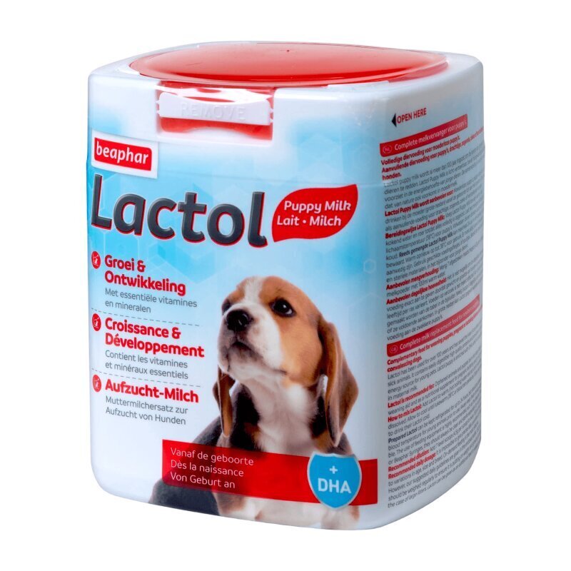 Piena aizstājējs kucēniem Beaphar Lactol Puppy milk, 500 g cena un informācija | Vitamīni, uztura bagātinātāji, pretparazītu līdzekļi suņiem | 220.lv