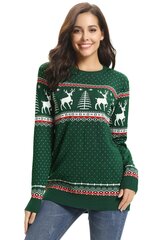 Sieviešu Ziemassvētku džemperis You Look Ugly Today, zaļš cena un informācija | Sieviešu džemperi | 220.lv