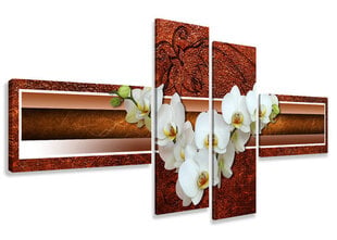 4-daļīga glezna Orhideja цена и информация | Картины | 220.lv
