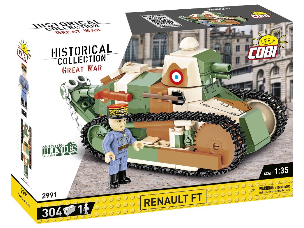 Konstruktors Cobi Renault FT, 1/35, 2991 cena un informācija | Konstruktori | 220.lv