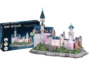 Revell - 3D Puzzle Neuschwanstein Castle - LED Edition, 00151 цена и информация | Пазлы | 220.lv