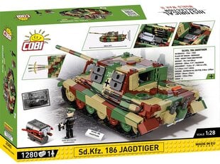 COBI - Конструктор Sd.Kfz. 186 - Jagdtiger, 1/28, 2580 цена и информация | Конструкторы и кубики | 220.lv