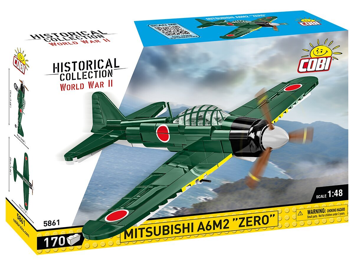 Konstruktors Cobi Mitsubishi A6M2 Zero, 1/48, 5861 cena un informācija | Konstruktori | 220.lv