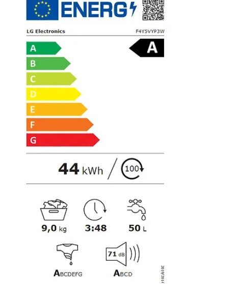 LG F4Y5VYP3W cena un informācija | Veļas mašīnas | 220.lv