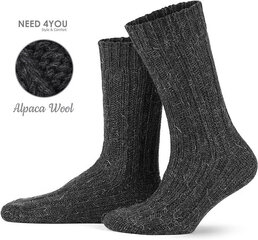 Шерстяные носки для женщин Need 4You, 2 пары, серые цена и информация | Женские носки | 220.lv