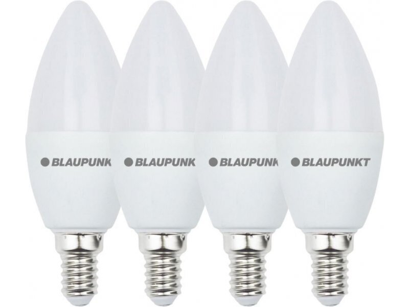 LED spuldzes Blaupunkt E14 6,8W, dabīgi baltas, 4 gab. cena un informācija | Spuldzes | 220.lv