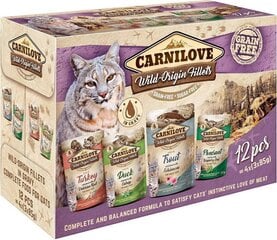 Carnilove Cat Wild Origin Fillets pieaugušiem kaķiem ar gaļu, 12x85 g cena un informācija | Carnilove Zoo preces | 220.lv