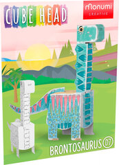 Картонный 3D динозавр «Бронтозавр» для раскрашивания цена и информация | Развивающие игрушки | 220.lv