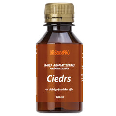 Gaisa aromatizētājs pirtīm un saunām SaunaPro, Ciedrs, 120 ml cena un informācija | Pirts lietas | 220.lv