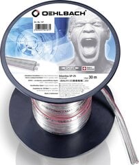 Акустический кабель Oehlbach Silver, акустический кабель 2x2,5 мм², 30 м, прозрачный цена и информация | Кабели и провода | 220.lv