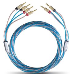 Акустический кабель Oehlbach Bi Tech 4 2x4м 4->4 Banana цена и информация | Кабели и провода | 220.lv