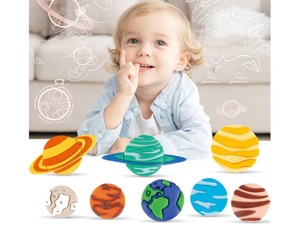 Izglītojošs plastmasas komplekts - planētas cena un informācija | Attīstošās rotaļlietas | 220.lv